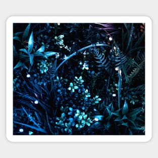 Dark blue flowers Sticker